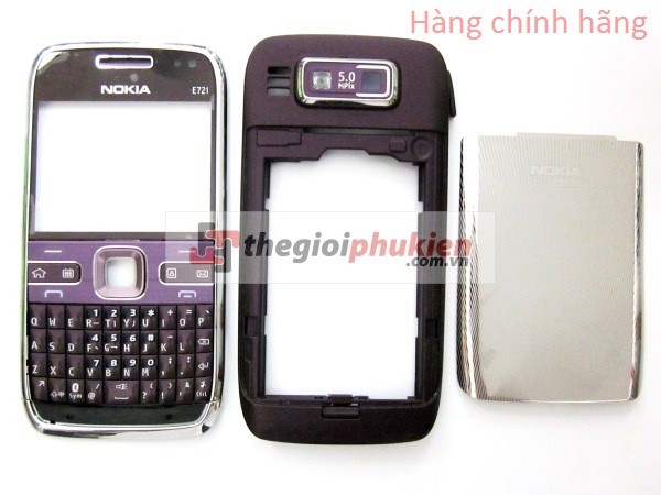 Vỏ Nokia E72 Tím Full bộ Công ty